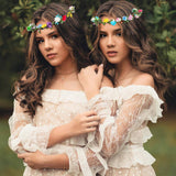 Syhood 20 Sets Flower Crowns Making Kit, Make Your Own Flower Crown Wreath Headbands and Bracelets Craft Kit Hair Accessories Handmade DIY Floral Garland Presents for Girls Syhood