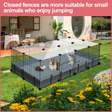 20 Panels Small Animal Playpen, Pet Playpen with Waterproof Mat, C&C Cage for Guinea Pigs, Rabbit/Bunny/Baby Chicken Cage, Bunny/Puppy/Chicken Pen, Indoor Outdoor Portable Metal Wire Yard Fence VISCOO