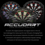Accudart Armada Bristle Dartboard Cabinet Set - Official Size 18" x 1.5" - Self Healing Genuine Sisal - Wall Mount Cabinet Set - Round Spider Wires Reduce Bounce Outs - Rotatable Metal Number Ring Accudart