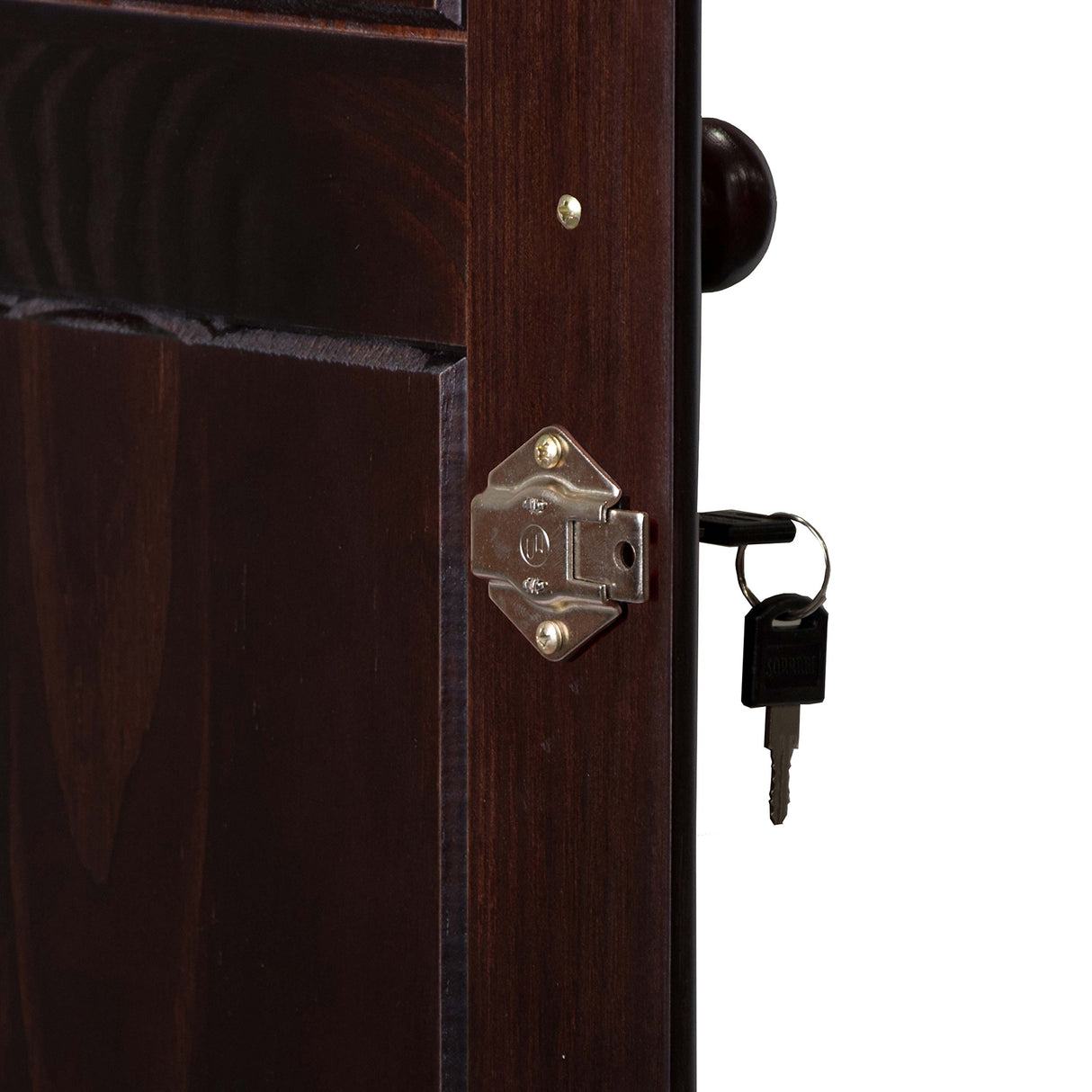 Palace Imports 100% Solid Wood Smart Wardrobe/Armoire/Closet, Java Color, 40" W x 72" H x 21" D, 1 Clothing Rods, 1 Lock, 2 Drawers Included Palace Imports