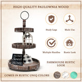 AONEHOME Adjustable 3 Tiered Tray Stand with 3 pcs Farmhouse Decor for Party AONEHOME