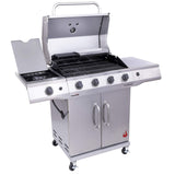 Charbroil Performance Series Convective 4-Burner with Side Burner Cabinet Propane Gas Grill, Stainless Steel - 463354021 Char-Broil