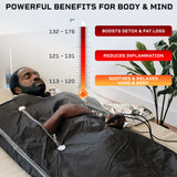 LifePro Sauna Blanket for Detoxification - Portable Far Infrared Sauna for Home Detox Calm Your Body and Mind Large Black LifePro