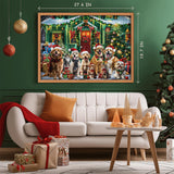 PICKFORU Christmas Puzzles 1000 Pieces, Dog Puppy Puzzle for Adults, Cat Jigsaw Puzzles Winter Holiday, Animal Challenging Puzzles for Adults PICKFORU