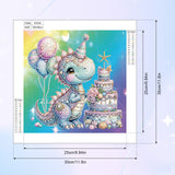 Diamond Art Painting Kits for Adults, 5D Special Shape Diamond Art Kits for Beginners, Crystal Rhinestones Diamond Art Painting for Home Wall Decoration Gift 12×12inch, Cake and Dinosaur AiYuanzsh