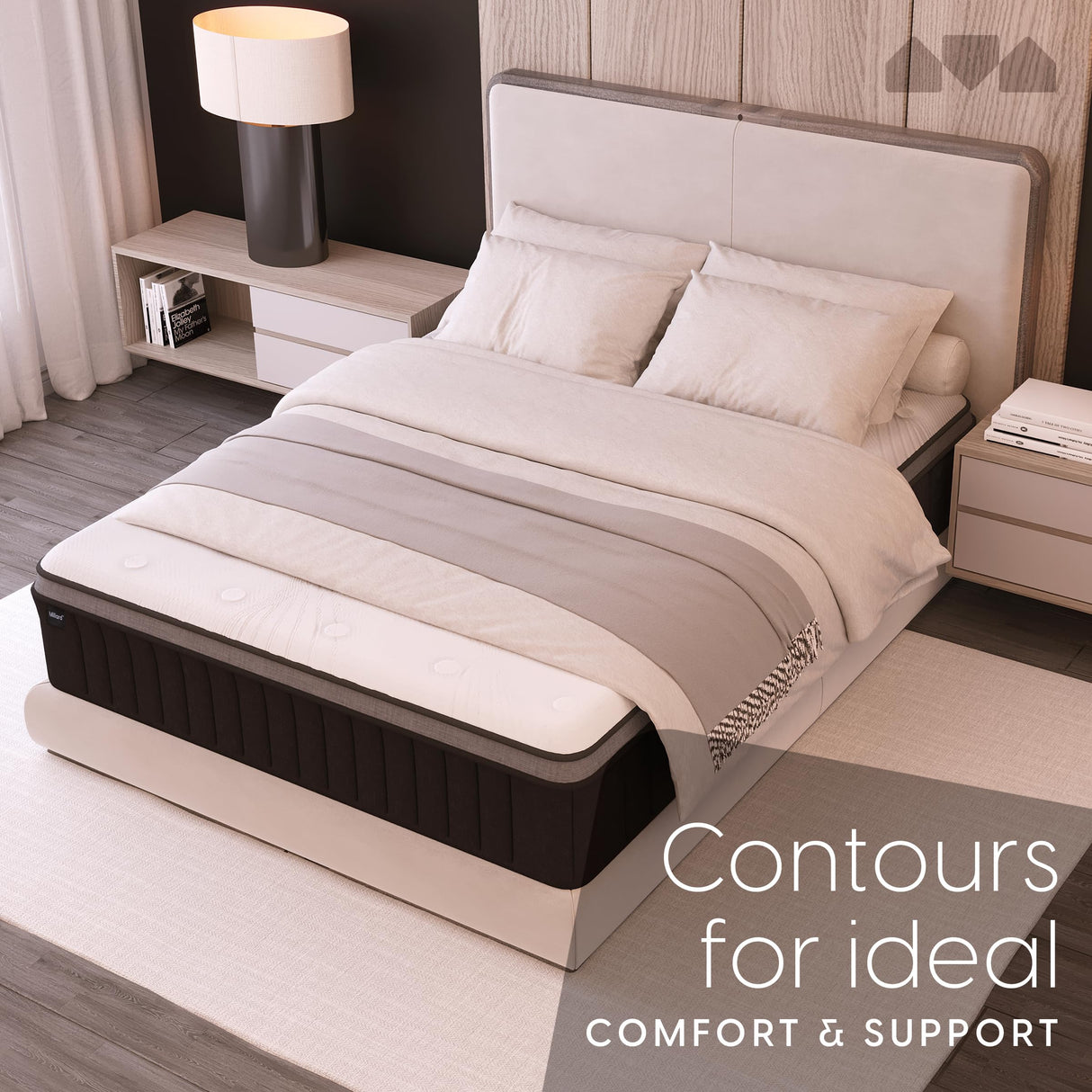 Milliard Queen Mattress, 14 Inch Hybrid Mattress in a Box with Premium Memory Foam and Quilted Pillow Top - Medium Firm, Cool Night Sleep and Full Body Support & Pressure Relief, CertiPUR-US Certified Milliard