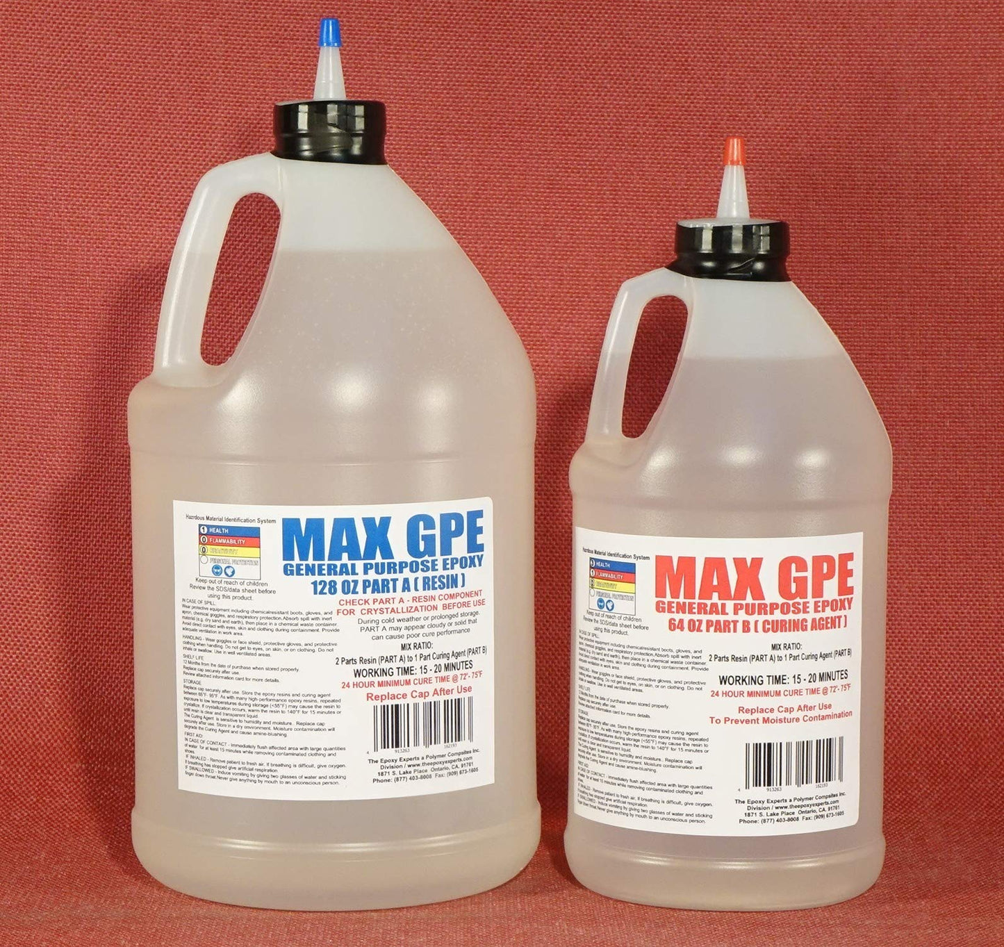 MAX GPE A/B 1.5 Gallon Kit - RV Panel Glue, Delamination Glue, Injectable Wood Rot & Spongy Wood Floor Stabilizing Resin, Fiberglass Impregnating Resin, Strong Waterproof Epoxy Resin - WoodArtSupply