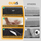 Apicizon Modular Sectional Couch, 9 Seats U Shaped Couch with Storage, Modern Chenille Sofa Set with USB Charging Ports, Comfy Couches with Chaise for Living Room, Office, Dark Grey Apicizon