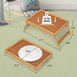 Artmeer Bed Tray Table with Folding Legs,Bamboo Breakfast in Bed for TV Table, Laptop Computer Tray,Eating,Snack Tray(Bamboo) Artmeer