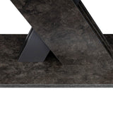 Mcltopz 70.87" Extendable Dining Tables for 4 to 8, Mid Century Modern Wooden Expandable Dining Table w/X-Shaped Base, Multifunctional Extendable Large Long Kitchen Dinner Table for Dining Room Black Mcltopz