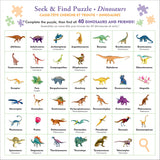 Dinosaurs Seek & Find 100-Piece Jigsaw Puzzle PETER PAUPER PRESS