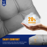 YEFU Adirondack Chair Cushion, Rocking Chair Cushions High Back, Thickened Patio Chair Pad for Indoor and Outdoor, 49x20x5 Inch, Gray YEFU