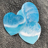 kukmakri 50 PCS Sublimation Blank Ceramic Coasters with Cork Backing Pads, 4.25 Inch Heart Shaped Versatile & Decorative Glazed Ceramic Coasters for Crafting, Absorbent Ceramic Stone Coaster for Drink kukmakri