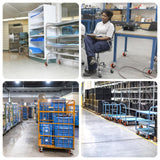 NINOSO 6" x 2" Heavy Duty Caster Wheels, 1/2" Bore Axle Non-Marking Polyurethane Wheel with Roller Bearing, Set of 4 Replacement Wheels with 4000 lbs Capacity (4 Pack) Ninoso