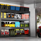 SKZNSA 62" Wide Heavy Duty Garage Shelving Units, 4-Tier Deep Storage Shelves,Black Metal Garage Shelves,Steel Shelf,Large Storage Rack,Industrial Shelving for Shop, 62" W x 27" D x 62" H SKZNSA