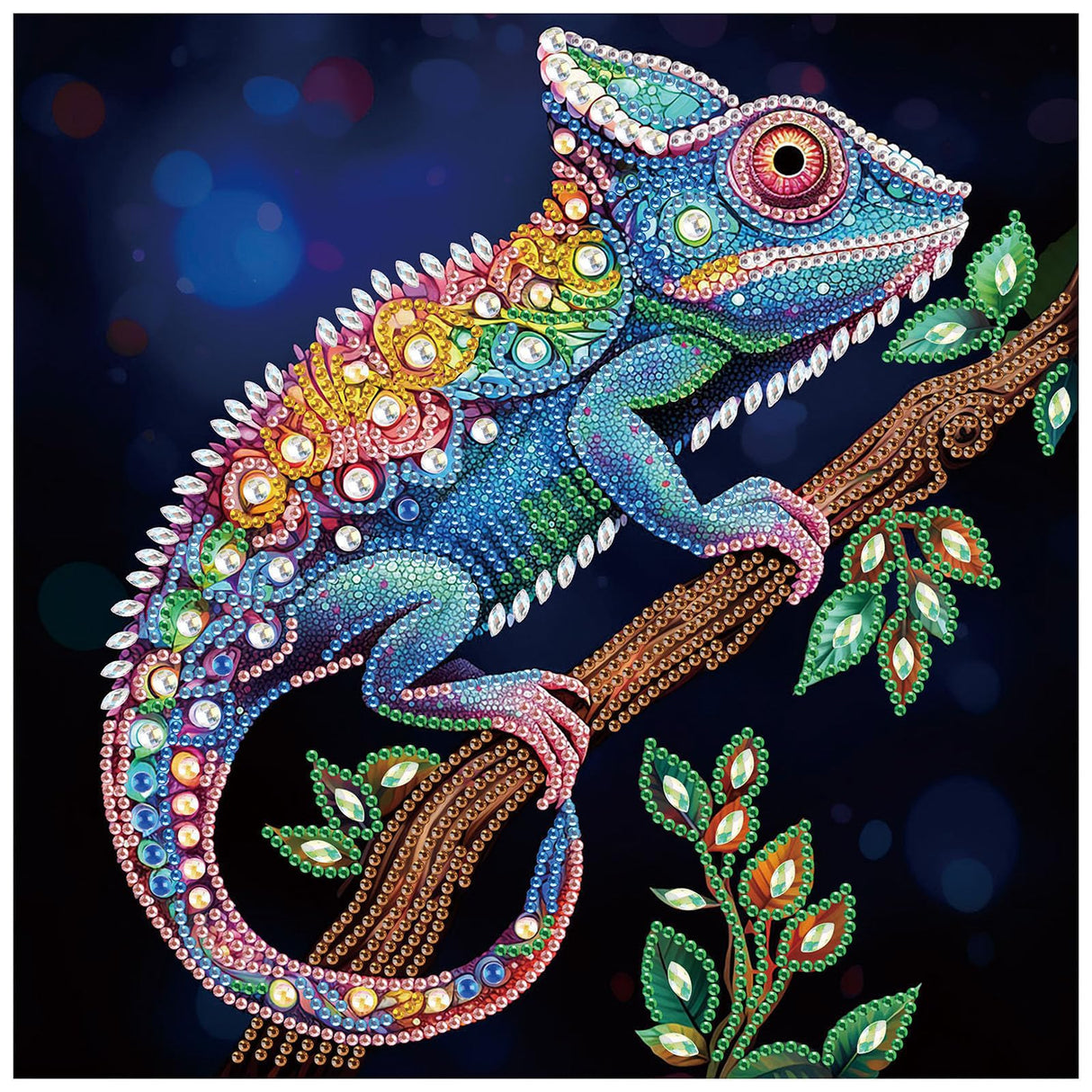 Sanjee 5D Special Shape Diamond Art Kits for Beginners, Chameleon Diamond Painting Kits for Adults, Crystal Rhinestones Diamond Painting for Home Wall Decoration Gift, 12×12inch Sanjee