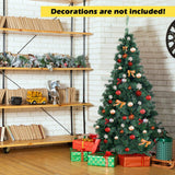 COSTWAY 6Ft Artificial PVC Christmas Tree W/Stand Holiday Season Indoor Outdoor Green COSTWAY