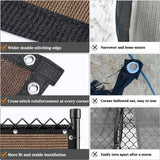Winpull 6FT x 50FT Privacy Screen Fence Heavy Duty 170GSM Fencing Mesh Shade Net Cover Nickel-Plated Copper Grommets, 95% Blockage Fence for Outdoor Wall Garden Yard Backyard Pool (Brown) Winpull