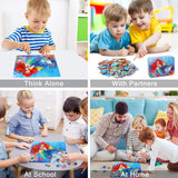 LELEMON Pretty Puzzles for Kids Ages 4-8,100 Piece Puzzles for Kids,Educational Kids Puzzles Jigsaw Puzzles in a Metal Box,Childrens Puzzles 100 Piece Puzzle Games Puzzle Toys for Girls and Boys LELEMON