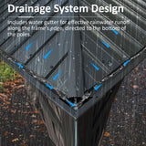 Domi 12' X 14' Hardtop Gazebo, Upgraded Metal Gazebo with Drainage System, Dual-Layer Galvanized Steel Roof, Curtain and Netting, Outdoor Shelter Canopy for Patio, Garden, and Backyard, Grey domi outdoor living