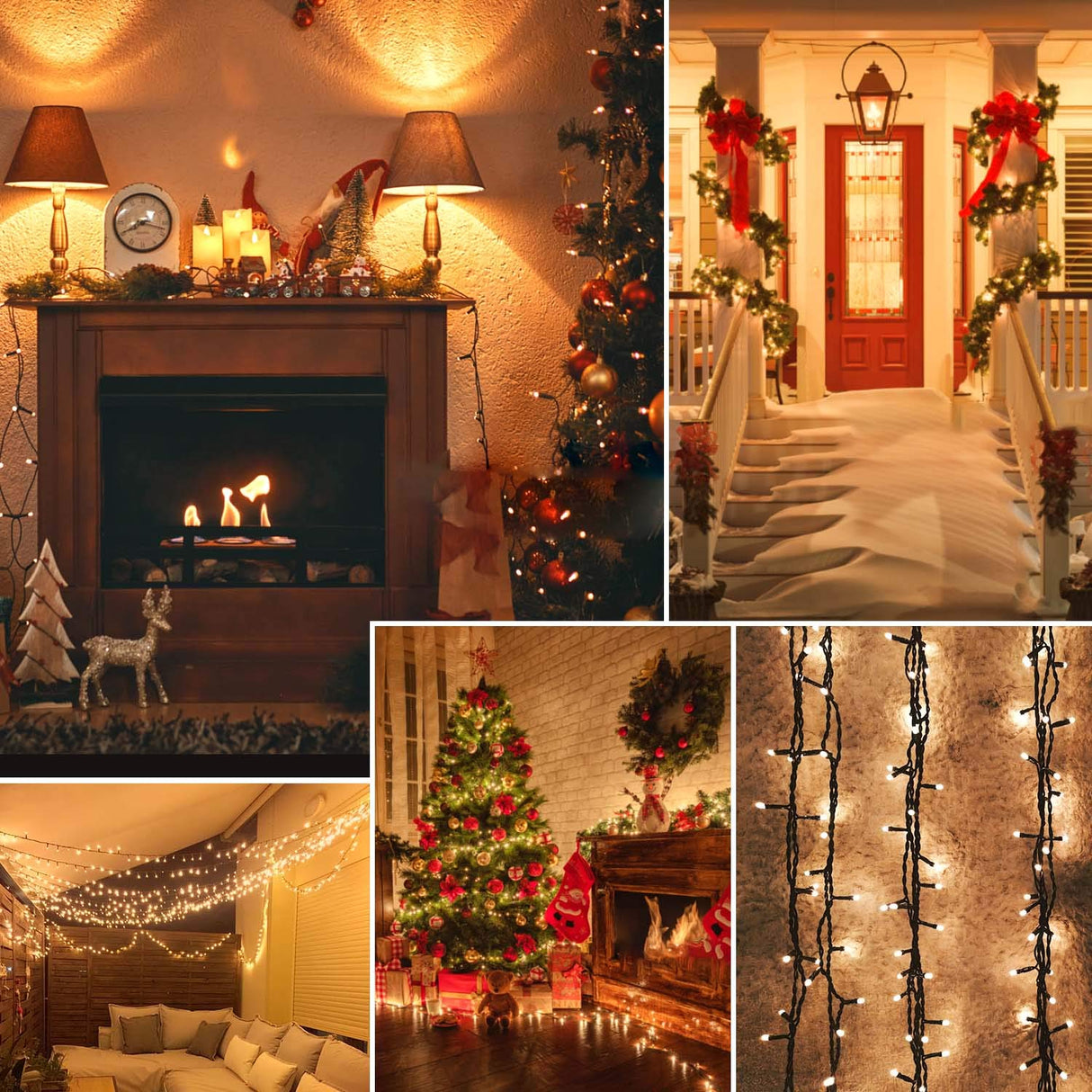 BHCLIGHT Extra-Long 95FT 240LED Christmas Lights Outdoor/Indoor, Timer & Memory & 8 Modes, Waterproof Green Wire Tree Lights for Xmas Party Garden Halloween Christmas Tree Decorations (Warm White) BHCLIGHT