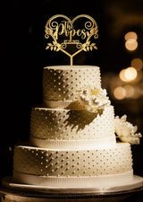 Rustic Cake topper, Personalized wedding cake topper, Custom Mr Mrs Anniversary Cake topper, Custom Calligraphy Cake topper WoodArtSupply