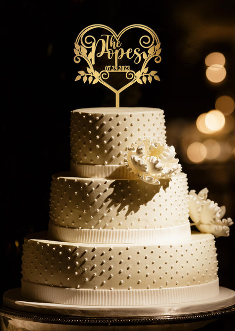 Rustic Cake topper, Personalized wedding cake topper, Custom Mr Mrs Anniversary Cake topper, Custom Calligraphy Cake topper WoodArtSupply