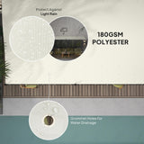 Outsunny 10' x 20' Outdoor Pergola Canopy, Wall-Mounted Metal Patio Canopy with Weather-Resistant Fabric and Drainage Holes for Backyard Garden Porch Beach, Cream White Outsunny