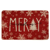 Heirloom Haven Merry Christmas Snowflakes Red Winter Doormat 17 x 29 Inch, Christmas Tree Holiday Decorative Throw Mat Non-Skid Entryway Mat Washable Floor Mats for Bedroom Living Room Kitchen Heirloom Haven
