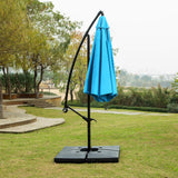 Sunnyglade 10Ft Outdoor Adjustable Offset Cantilever Hanging Patio Umbrella (Blue) Sunnyglade