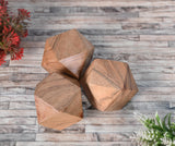 NIRMAN Acacia Wood Decorative Wood Ball for Centerpiece or Individual Use Ideal for Use in Living, Dining Room, Coffee Table Centerpiece Home Décor (3" x 3" x 3"), (Set of 3) NIRMAN