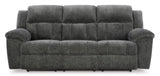 Signature Design by Ashley Frohn Contemporary Manual Reclining Sofa, Gray Signature Design by Ashley