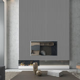 weiseni Peel and Stick Wallpaper Contact Paper White and Black Wood Grain Slat Panels Countertops Modern Removable Renter Apartment Friendly Self Adhesive 3D Easy Vinyl Wrap 118" x 17.7" weiseni