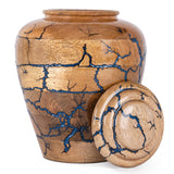 STONLIF Wooden Cremation Urns for Human Ashes 200 Cubic Inches - Urn for Adult Male & Female - Decorative Urns, Funeral Urns, Burial Wood Urns for Men, Women & Loved Ones - Blue, Large (200 lbs) STONLIF