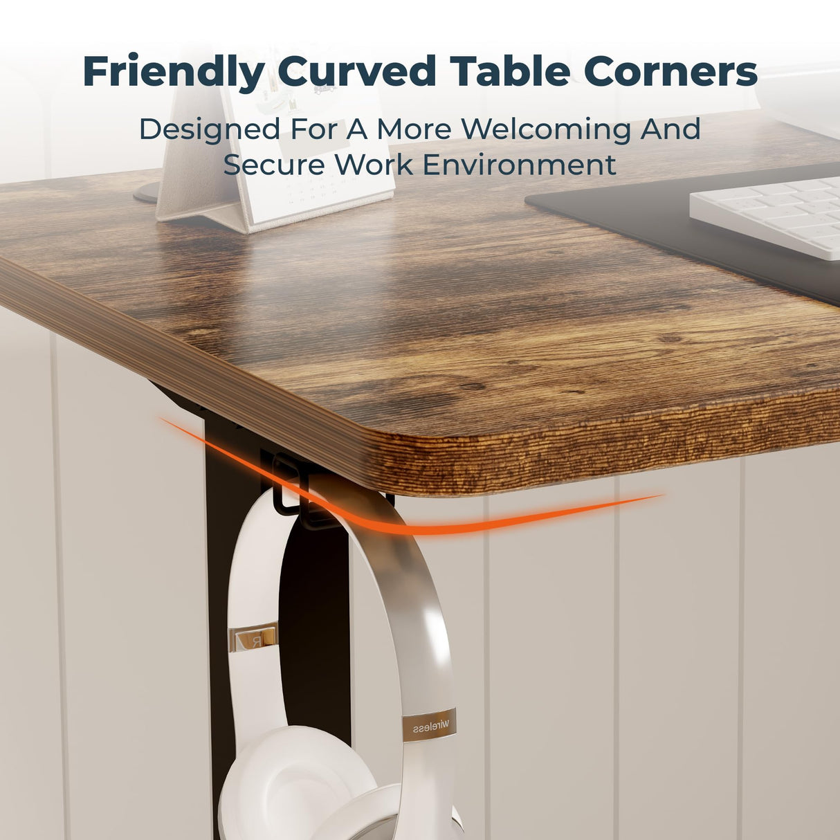 FitStand Adjustable Stand Up Desk Standing Desk, 55x24 Inches Home Office Desk with Memory Preset & Charging USB Port & Sedentary Reminder, Computer Workstation with Headphone Hook FitStand