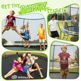Gigu 14 FT Trampoline with Basketball Hoop Water Sprinkler Spiral Ground Stakes Trampolines Outdoor Yard for Adults Kids Gigu