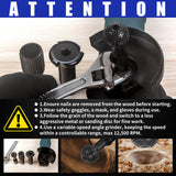 3 PCS Upgraded Wood Grinder Ball Gouge with 5/8-11 Thread for 4 1/2 and 5 Inch Angle Grinder Attachments, Power Carving Tools with Sphere Rotary Burr Carbide Steel Electric for Wood Hollowing Slotting Pomsare