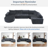 Merax 141.7" Modular Sponge Sofa Cloud Sectional Couch,5 Seater Oversized U-Shaped with Deep Seat for Living Room Merax