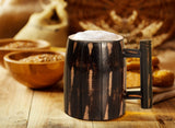 Wooden Mug, Beer Mug Wood,Wooden Coffee Mug, Stainless Steel Beer Mug With Wood,Handmade Wooden Beer Mug with 18oz-500ml, Great Beer Gift Ideas Wooden Beer Tankard for Unisex, Vintage Bar Cup Bedding Craft