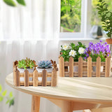 Adnee 2 Pcs Wood Slat Planter Box-Rustic Wood Nesting Crates-Rectangular Wooden Flower Box for Indoor Window Decor Outdoor Patio Lawn Garden Backyard Planter Adnee