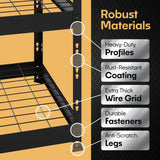 Metalkast Heavy-Duty Metal Garage Shelving | 71" H x 35" W x 18" D | Adjustable Industrial Storage Rack with Wire Shelves | 5-Tier Steel Shelving Unit, 5,000LB Capacity, Rust-Resistant Coating Metalkas