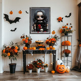 DOMROM Gothic Diamond Painting Kits for Adults, 5D Diamond Art Kits for Beginners, DIY Dark Round Full Diamond Gemstone Art Rhinestone Painting for Wall Decoration 12x16inch DOMROM