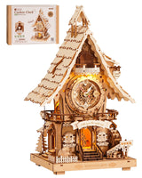 ROKR 3D Wooden Puzzles for Adults,Wooden Clock Model kit,435 Piece 3D Puzzles,Ideal Gift for Adults and Teens ROKR