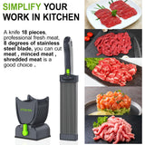 2025 Fresh Meat Slicer Cleaver, Thickness Adjustable 2 or 4 mm, Manual Fresh Meat Cutter, Fresh Meat Slicing Shredding, Fresh Beef Pork Mutton for Home Cooking BBQ Hot Pot Meat Slicer ZTQCSQ