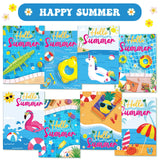 Faccito 24 Pcs Summer Beach Coloring Books Mini DIY Art Drawing Book Bulk Including Pineapple Coconut Flamingo Beach Pool Fun and Relaxing Patterns for Birthday Activity Faccito