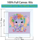 5D Cartoon Diamond Painting Kit for Kids with Frame,DIY Anime Diamond Art Kit for Children Beginner,Cute Full Drill Diamond Dot Big Gem Art Kits,Home Wall Decoration 6X6 inch Acelii