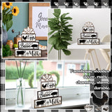 4 Pcs Farmhouse Wood Stacking Blocks Cow Rooster Pig Tiered Tray Decor Rustic Decorative Faux Stacked Book Farm Animal Table Sign Decor for Home Living Room Kitchen Dining Room Shelf Table Centerpiece Jetec
