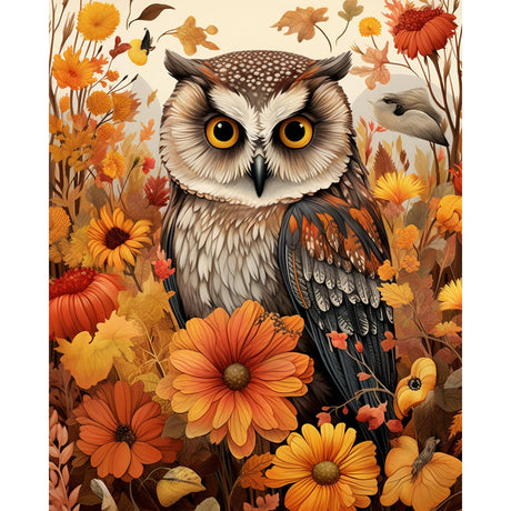 Tucocoo Owl Paint by Number for Adults Beginner,Autumn Forest Painting Kits Canvas Fall Paint by Numbers Arts Crafts for Home Decor Gifts 16x20inch Frameless Tucocoo