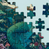 Ocean Mermaid Puzzle 1000 Pieces, Sea Princess Fairy Mandala Jigsaw Puzzles for Adults, Zodiac Mystic Underwater Green Round Puzzles BBOLDIN