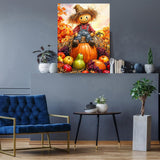 Zythron Halloween Diamond Art Kits for Adults DIY 5D Scarecrow Pumpkin Fall Diamond Art Paint with Diamond Painting Full Drill Gem Art Painting Kit for Home Wall Decor Gifts 12x16 in Zythron